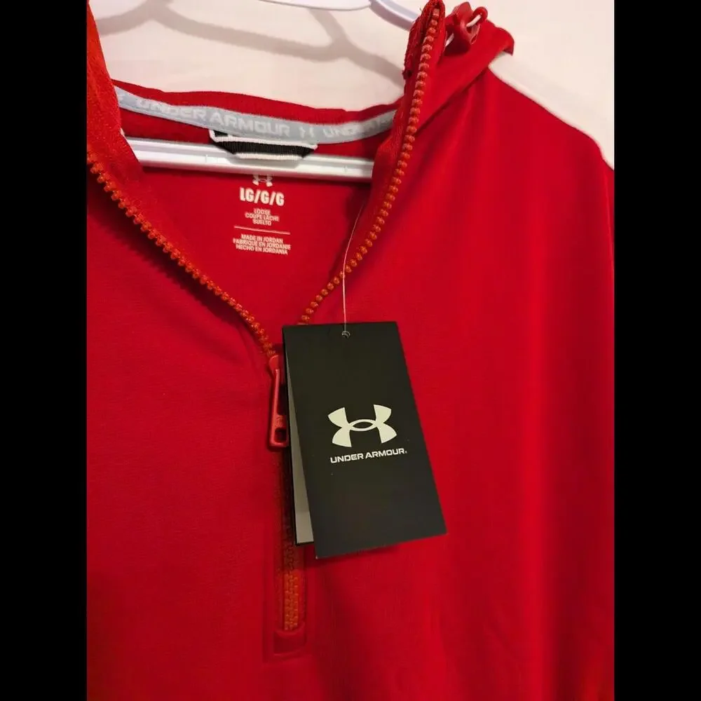 $80 Mens Under Armour Fleece Hooded Jacket Large NWT - Picture 5 of 8